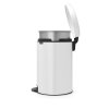 Kosz pedałowy NEWICON 20L White metalowe wiaderko 